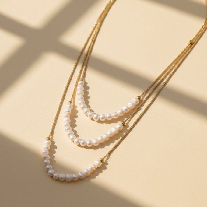 Collier Perles de Culture d'Eau Douce 