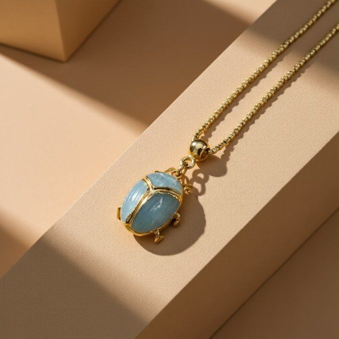 Scarabée - Aigue Marine -