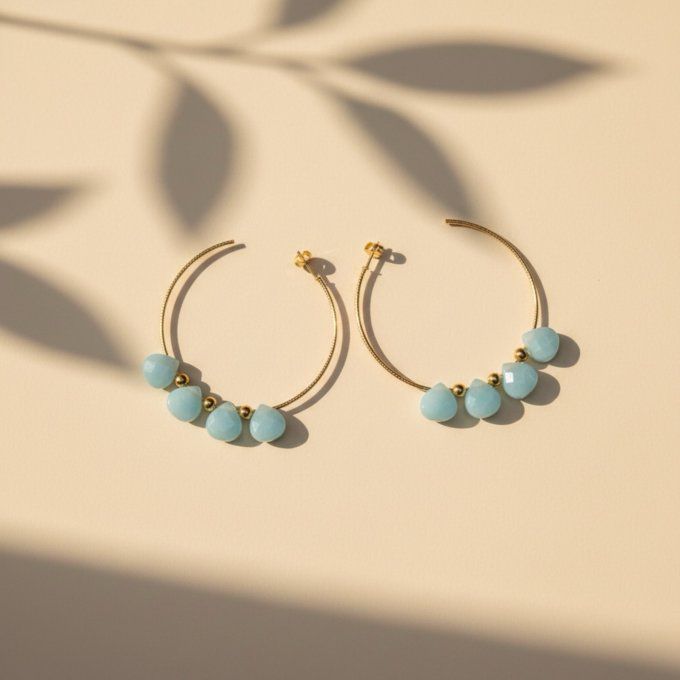 Créoles Galaxy Amazonite