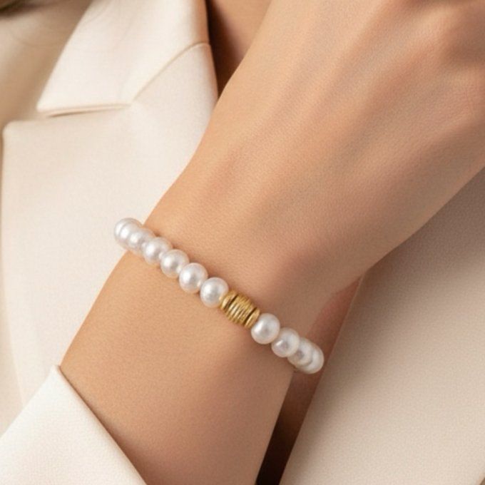 BRACELET PERLES DE CULTURE D 'EAU DOUCE