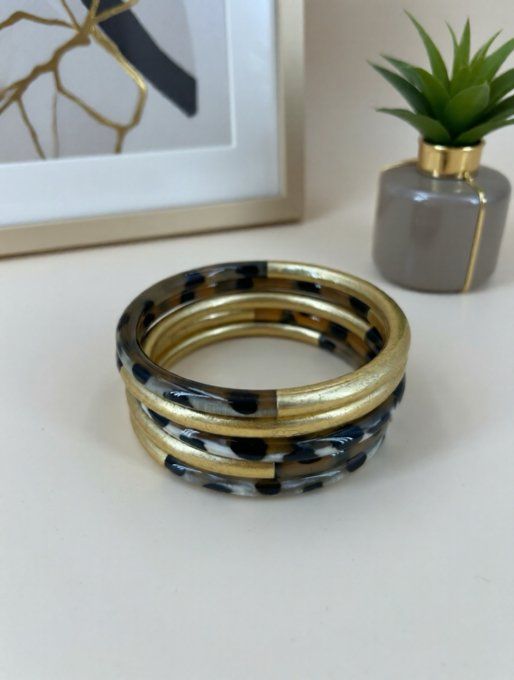 BRACELET CORNE LEOPARD 