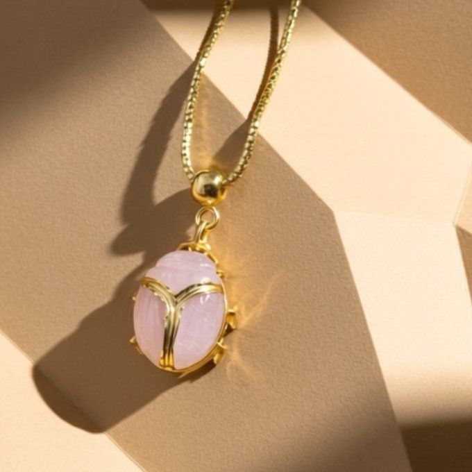 Scarabée - Quartz Rose -