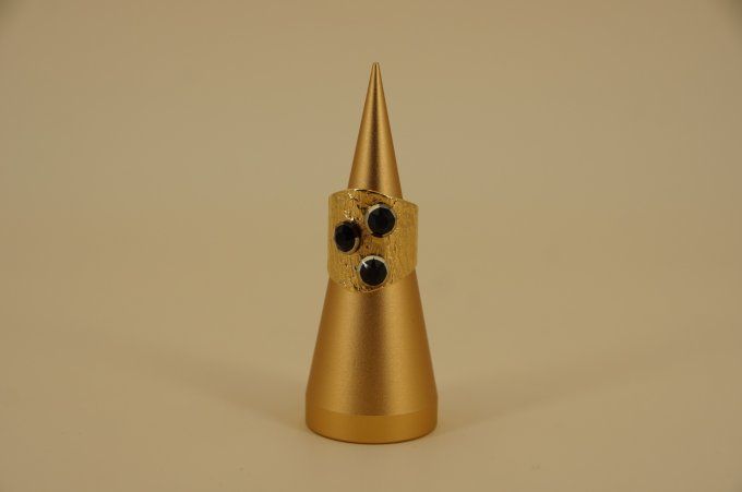 Bague Martelée Noire 