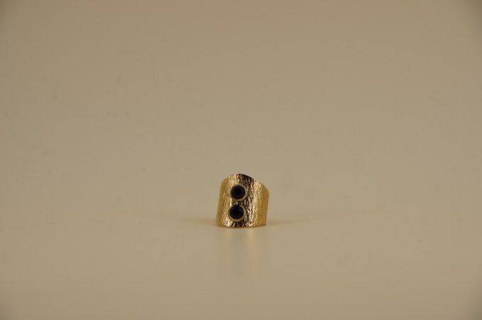 Bague Martelée Noire