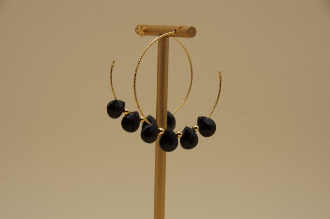 Créoles Galaxy Onyx Noire 