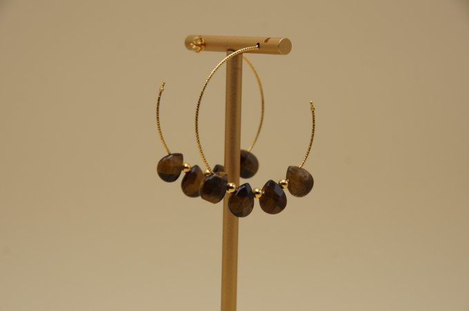 Créoles Galaxy Oeil De Tigre 