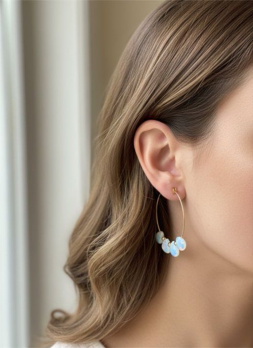 Créoles Galaxy Opalite