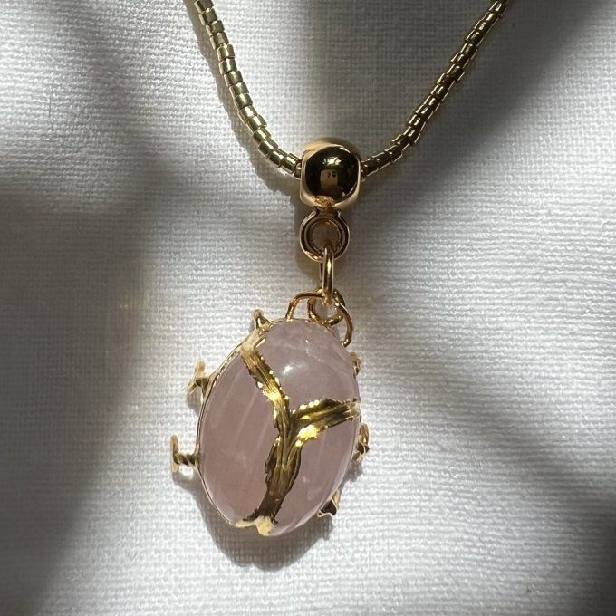 Scarabée - Quartz Rose -