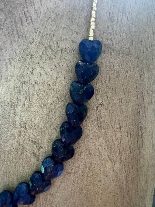 Collier Coeur Lapis Lazulli