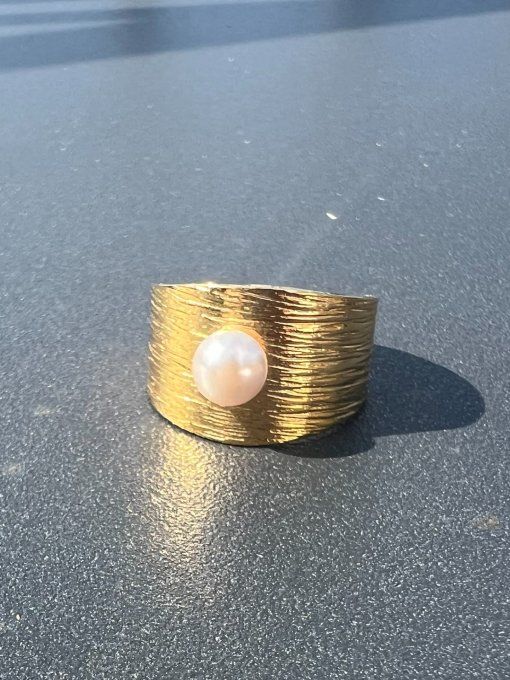 Bague Drapée Striée
